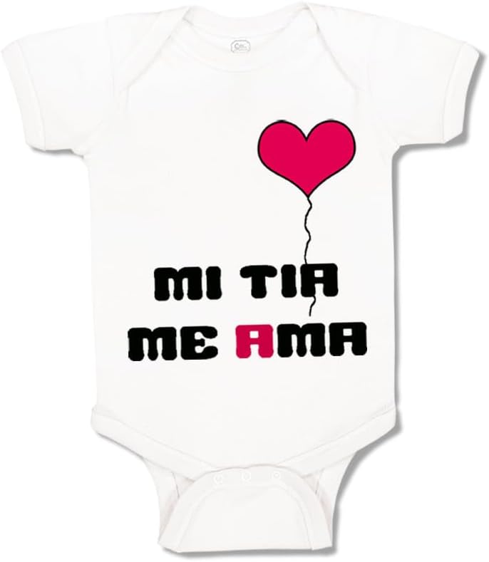 Cute Rascals Baby Bodysuit Spanish Mi Tia Me Ama Aunt Loves Me Boy & Girl Baby Clothes