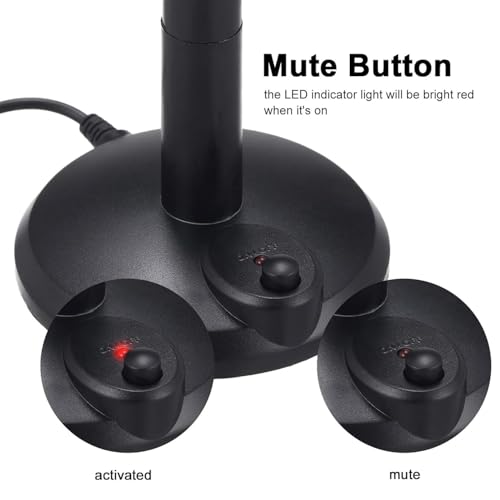 Image of Drumstone (𝐒𝐩𝐞𝐜𝐢𝐚𝐥 𝟏𝟓 𝐘𝐞𝐚𝐫𝐬 𝐖𝐚𝐫𝐫𝐚𝐧𝐭𝐲 USB Desktop Microphone with 360 Degree Sound Pickup, Noise Reducing Plug and Play Mic with Adjustable Gooseneck for Streaming, Gaming