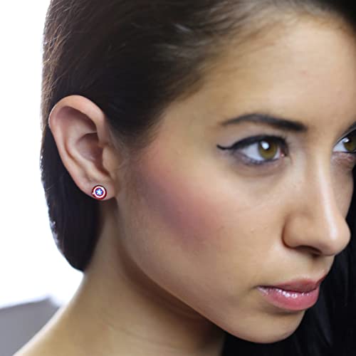 Captain America Shield Stud Earrings2