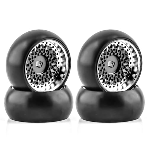 RC�^�C���E�z�C�[�� For Wltoys 284131 K969 K989 For Kyosho For Mini-Z 1/28 �d���v���X�`�b�N�h���t�g�^�C�������z�C�[������ RC �J�[�A�b�v�O���[�h���i���f���A�N�Z�T���[(Black)