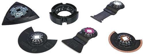 Bosch 12tlg. Starlock Multitool Set Universal (für Innenbereich, Schneiden, Schleifen und Entfernen von Fliesen, in Kleiner Zubehörbox, Zubehör Multifunktionswerkzeug)