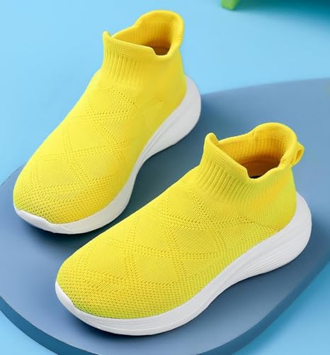 FUNCOS Kids Knit Sock Sneakers | Machine Washable Non-Slip Shoes for School & Tennis | Lightweight Walking Play Shoes for Little Kid/Big Kid4
