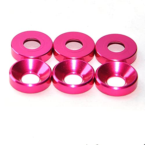 Aluminum Countersunk Head Washers | Color: Multicolor; Size: m2-m6; Usage: Sealing Motors, Cylinders, Pumps, Valves(Rose Red,M3 