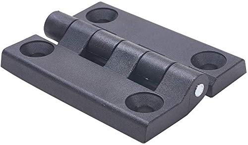 Charnière robuste en polymère noir de 103mm avec perçage fraisé pour finition soignée