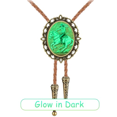 Image of Jeilwiy Bolo Tie for Men Western Cowboy Gothic Bolo Tie Necklace Halloween