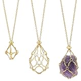 Utilisation:cette chaîne peut ajouter différentes pierres précieuses et pierres selon vos préférences et peut être remplacée à tout moment.. Si vous aimez habituellement les bijoux DIY, ces colliers cage en cristal vous conviendront très bien.