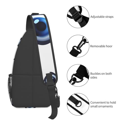 Mochila de Pecho Cruzada para Hombre y Mujer Negra miniatura 5