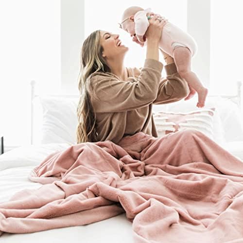 SARANONI Oversized Super Soft Comfy Lush 60" x 80" Adult Extra Large Blanket, (Ballet Slipper Pink)