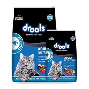 Drools Adult Dry Cat Food, Ocean Fish, 3kg with Free 1.2kg, Total 4.2 Kg Pack