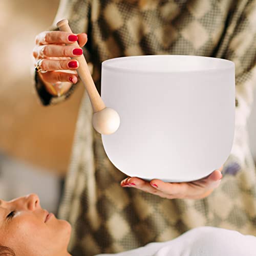 Topfund F Note Crystal Singing Bowl Heart Chakra 10 Inch O- Ring And Suede Striker Included #TOP2