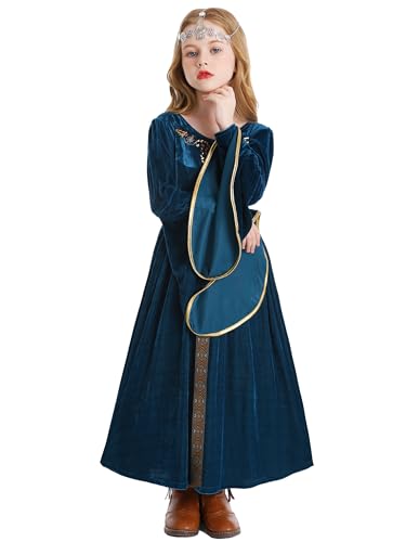 Disfraz renacentista medieval para niñas miniatura 4
