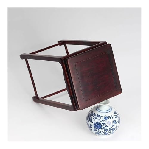 Taburete cuadrado de madera para macetas, base de jarrón y bonsái 4