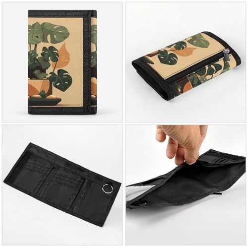 Portefeuille de voyage Monstera gris idéal pour vos escapades