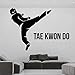 Pegatinas De Pared Calcomanías Taekwondo Fighting Martial Art Vinyl Wall Decals Boys Room Decoration Fight Club Removable 42 × 58 cm