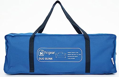 Hi-Gear Duo Camp Bunk Beds with Safety Rail for Adults, Teens & Kids, Portable, Folding & Easy to Assemble Furniture, Ideal for Camping, Festivals & Sleepovers, includes Carry Bag, Blue - Image 8