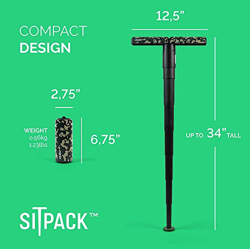 SitPack 2.0 Compact Lightweight Folding Chair | Adjustable, Portable High...