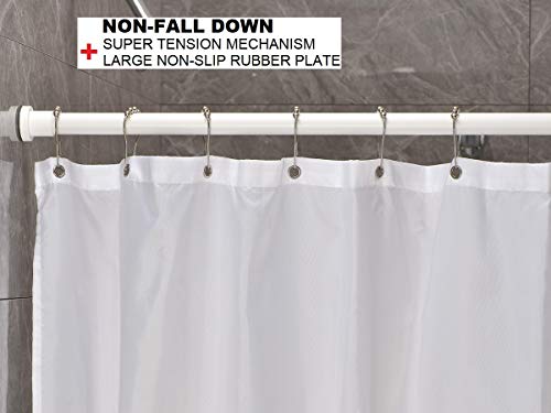Briofox Tension Curtain Rod 27-43 Inches, Rust-Resistance Shower Curtain Rod For Windows Or Doorways, Matte White #TOP1