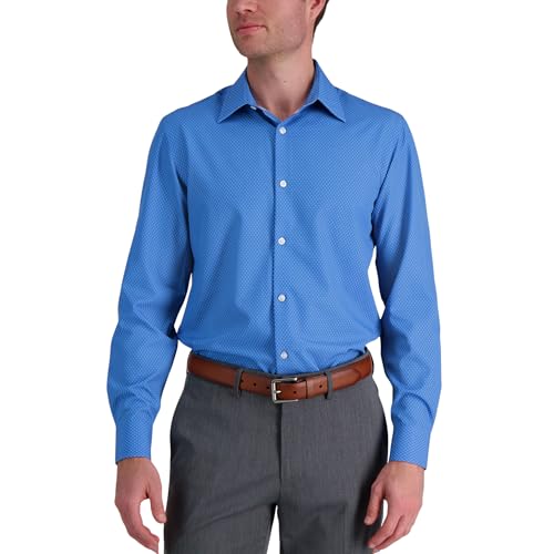 Haggar Men's Smart Wash Slim Fit 360 Stretch Dress Shirt