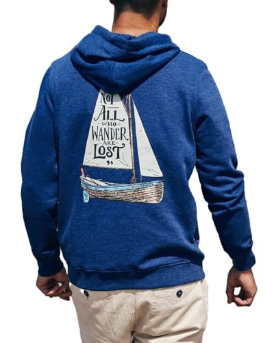 SALTROCK ® Lost Ships Herren-Kapuzenpullover, Blau, dunkelblau, M
