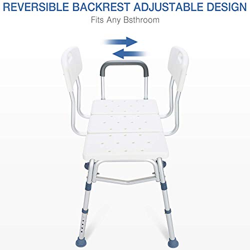 GreenChief Bariatric Tub Transfer Bench 400 Lb - Heavy Duty Bath & Shower Assist - Adjustable Handicap Shower Chair - Medical Bathroom Accessibility Aid for Elderly, Disabled, Seniors