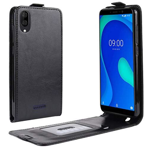 HualuBro Coque pour Wiko Y80, Etui Housse à Rabat en Retro PU Cuir Flip Leather Case Cover Antichoc Portefeuille Protection Coque avec Slots de Cartes pour...