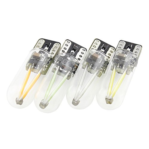 Voiture LED Ampoule T10 w5w COB Filament Lumière Non-Polarité DC 12 V 24 V pour Automatique Intérieur Lampe 2825 158 192 168 194 4 PCS (Blanc) Cover