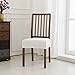 SUBRTEX Dining Room Chair Seat Covers Stretch Chair Seat Cushion Slipcovers Furniture Protector Set of 2 Removable Washable for Dining Room Home Kitchen (Creme, 2PCS)
