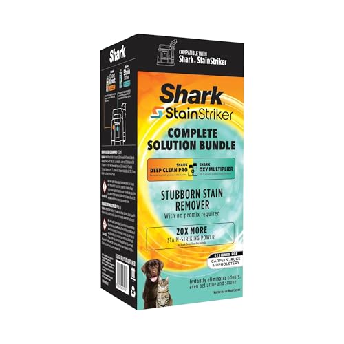 Shark StainStriker Cleaning Solution Bundle, 946ml StainStriker Oxy Multiplier Refill and 473ml CarpetXpert Deep Clean Pro Refill, for use with Shark PX200UK series, XSKCHMBNDLUKT