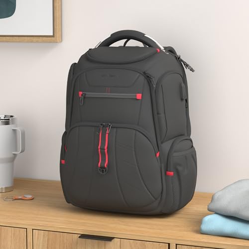 VANKEAN Podróżny plecak na laptopa o przekątnej 17,3 cala, przyjazny dla TSA, wodoodporny, antykradzieżowy, XL, plecak na komputer z kieszeniami RFID, plecaki studenckie z portem USB, dla mężczyzn i