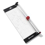 JIELISI Taglierina rotativa per carta, prestazioni di taglio fino a 10 fogli, lunghezza di taglio 45,7 cm, formato A3, taglierina manuale a ghigliottina, strumento per scrapbooking con funzione