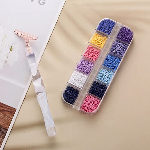 17 Pcs Diamond Painting Pen Metal Pen Tips Tools Kits,Includ Ergonomic Resin Diamond Art Pen,6 Pcs 45° Replacement Metal Tip,8 Pcs Glue Clay,For Diy 5D Diamond Painting #TOP6