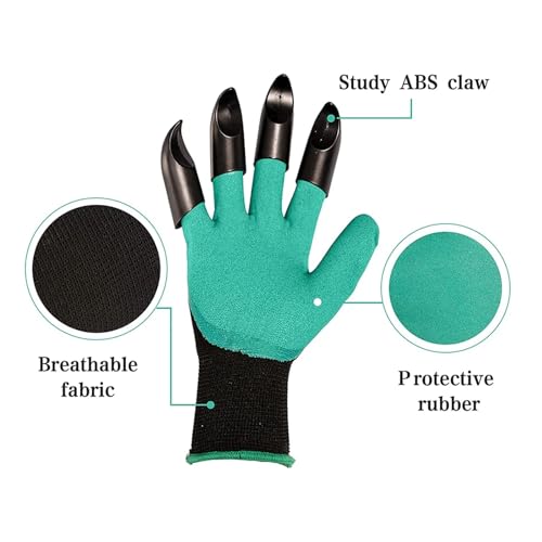 Gants de jardin avec griffes pour creuser et planter des deux mains - 3