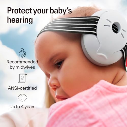 Image of Alpine Muffy Baby Ear Protection - Noise Reduction Ear Muffs for Babies and Toddlers up to 36 Months - Comfortable Infant Hearing Protection - Prevent Damage & Improve Sleep, Black