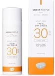 Green People Scent Free Facial Sun Cream SPF30 - Sunscreen For Sensitive Skin & Prickly Heat - Vegan & Cruelty Free, 50ml
