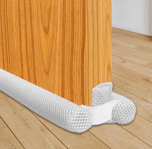 Çift Taraflı Kapı Altı İzolasyon Süngeri, Kapı Altı Rüzgar Önleyici, Ayarlanabilir, Soğuk Geçirmez, Toz Geçirmez, Eşik Altlığı, Kapı Contası (Beyaz, 92 cm)