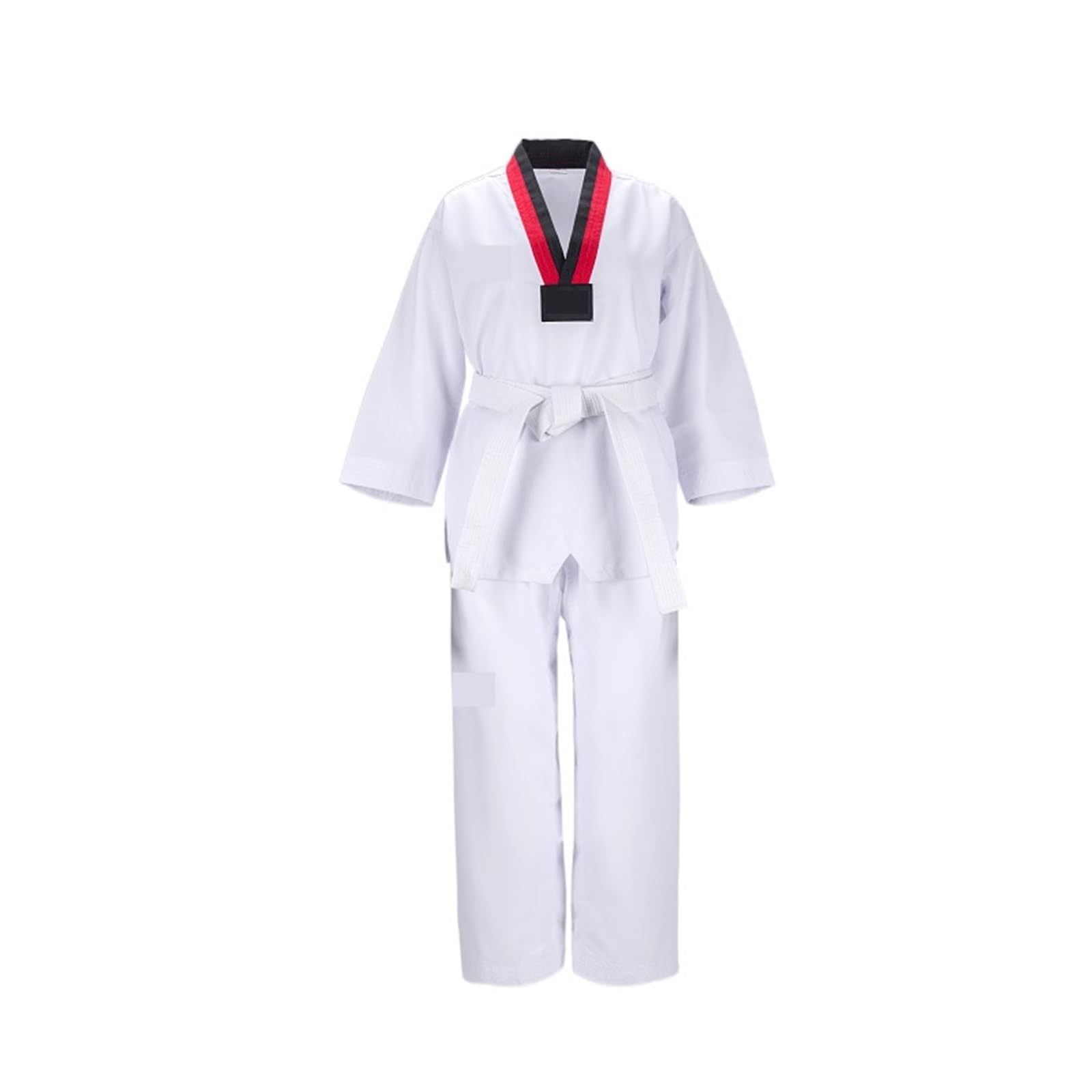 Ropa Uniformes blancos de Taekwondo Karate Judo Dobok Niños Adultos Tamaño Unisex Manga larga Gi Uniforme para Entrenamiento