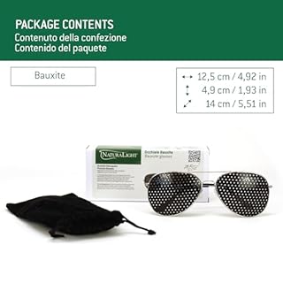 NATURALIGHT Lunettes à sténopé Bauxite - Méthode de Bates - Gymnastique Oculaire pour Entraîner la Vue