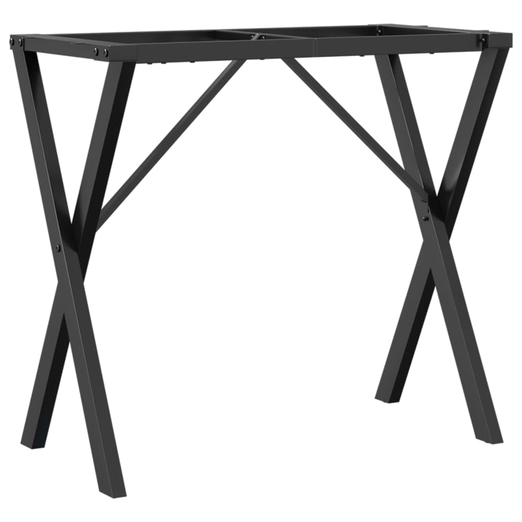 vidaXL Patas de Mesa de Comedor Estructura X Acero 80x40x73 cm, Pata de Mesa Auxiliar, Pata de mesita Auxiliar, Pata de Mesa de Metal