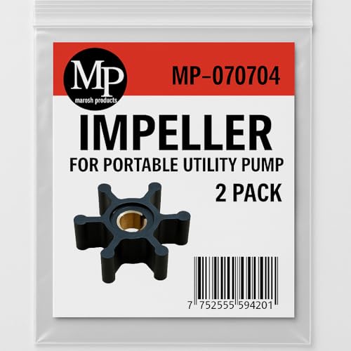 MP Maresh Products Utility Pump Replacement Impeller or Impeller Cover part for Water Transfer pump MP Mini (2 Impellers)