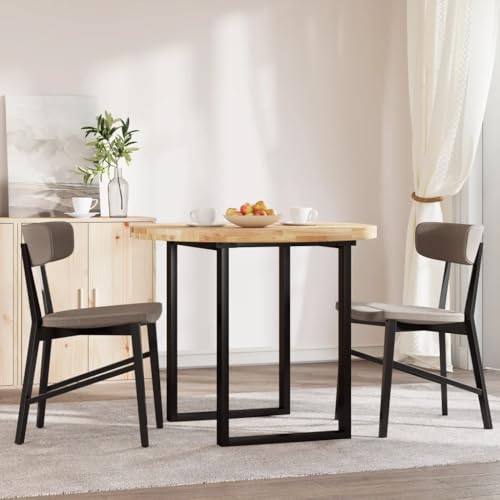 Mesa redonda de acacia de 90 x 4 cm para renovar tu comedor 5