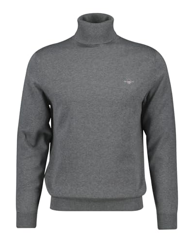 Gant Para Hombre. 8030563 Jersey CláSico De AlgodóN Con Cuello De Cisne Gris (Xxl), Casual-image