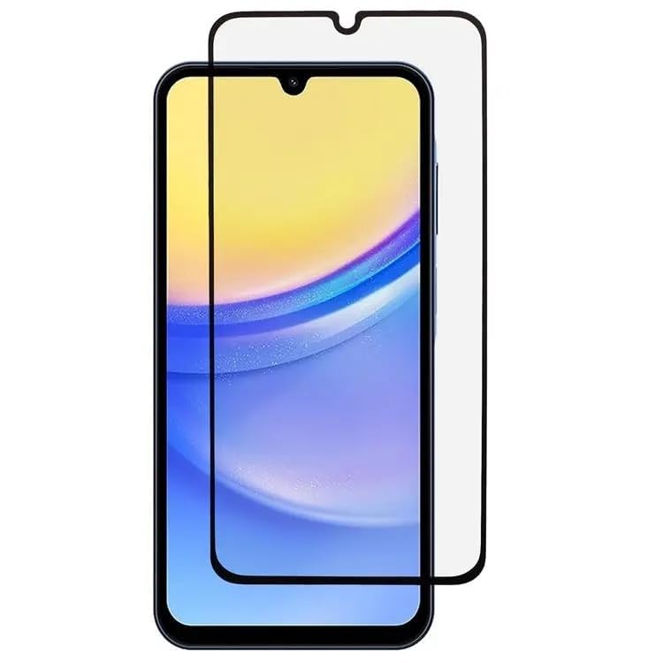 Image of Gorilla Extra Strong Premium HD+ Tempered Guard Glass for Samsung Galaxy M15 Edge to Edge Full Coverage Fingerprint and Oil Resistant with Easy Installation Kit