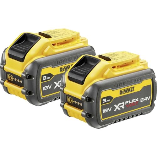 Dewalt Lot de 2 Batteries de Rechange 18 V XR Flex Volt DCB547 rétrocompatibles avec Les Outils sans Fil 54 V et 18 V