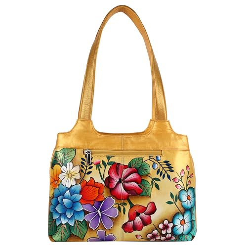 Original Leather Hand Painted Shoulder Bag for Women with Triple Compartment3