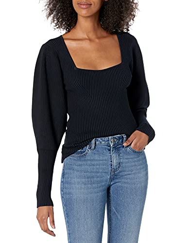 Bcbgmaxazria Women's Sweater With Dolman Sleeves And Square Neck, Black, Medium #TOP17