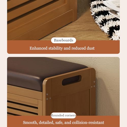 Banc de rangement à chaussures à 2 niveaux pour optimiser l'espace - 8