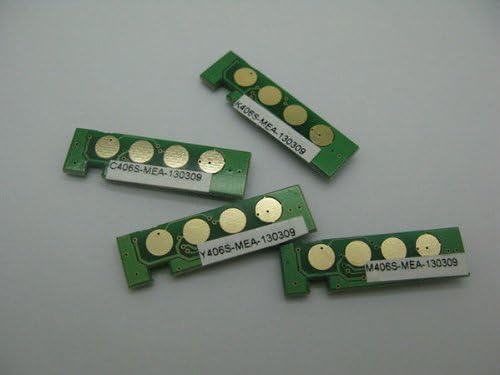 Green Apple Imaging 4 Color BK,C,Y,M Reset Chips for Samsung CLP-365W, CLX-3305FW (CLT-K406S, CLT-C406S, CLT-M406S, CLT-Y406S)