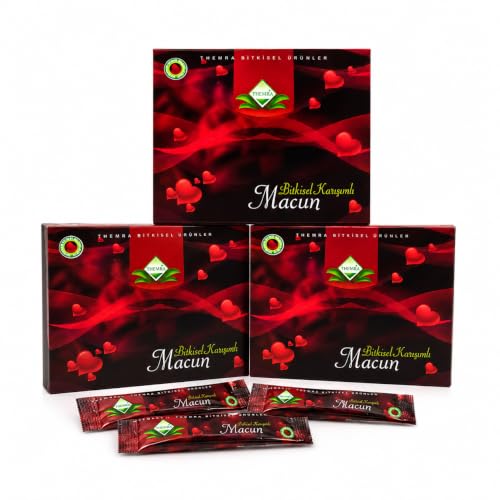 Aphrodisiac Honey Macun Sticks, zestaw 3 pudełek, 36 x 12 g – ultra-skoncentrowana ziołowa pasta miodowa dla energii, witalności, pożądania, wytrzymałości i dobrego samopoczucia intymnego – dla