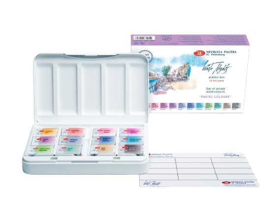 Amazon.com: White Nights Professional Watercolor Set 12 Full Pans