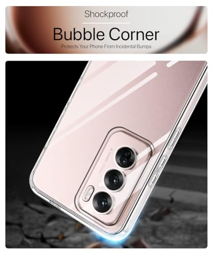Image of WOW IMAGINE Crystal Clear Transparent Back Case Cover for Oppo Reno 12 5G | Full Device & Camera Protection Shockproof TPU | Flexible Silicone Back Cover Case - Transparent